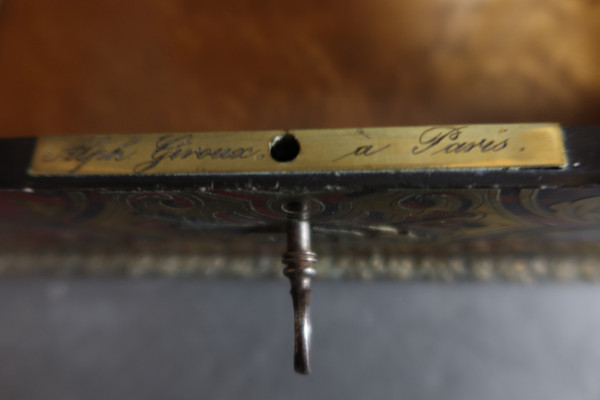Boulle Style Marquetry Box Signed Alphonse Giroux