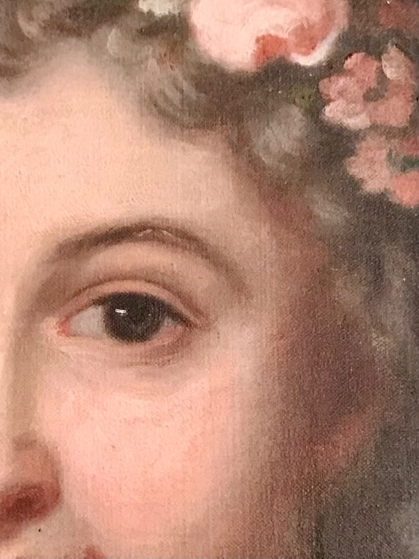 Gemälde „Junges Mädchen mit Affe“ nach Rosalba Carreira (1675/1745)