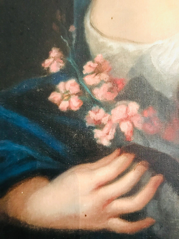 Gemälde „Junges Mädchen mit Affe“ nach Rosalba Carreira (1675/1745)