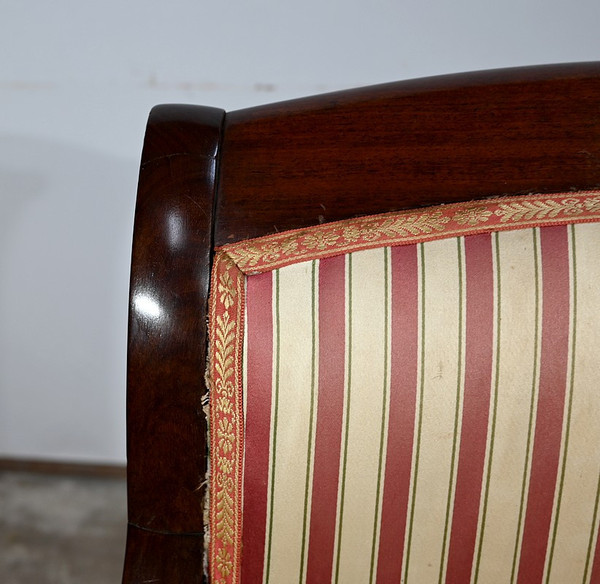 Coppia di Poltrone in Massello di Mogano Cubano, Periodo Restauro – Inizio XIX Secolo