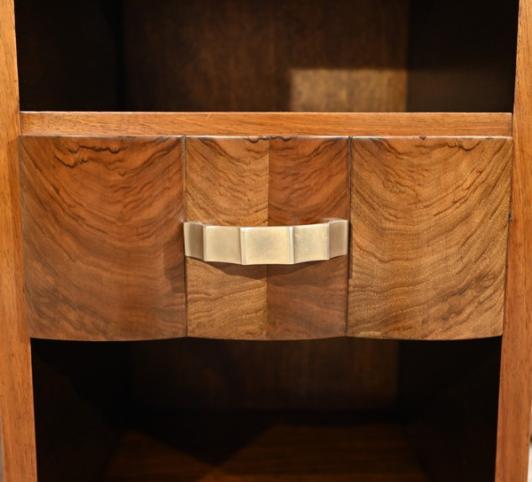 Small Walnut Bedside Table, Art Deco – 1920