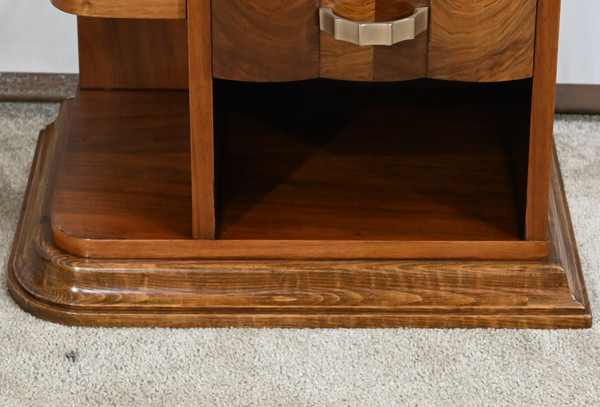 Small Walnut Bedside Table, Art Deco – 1920
