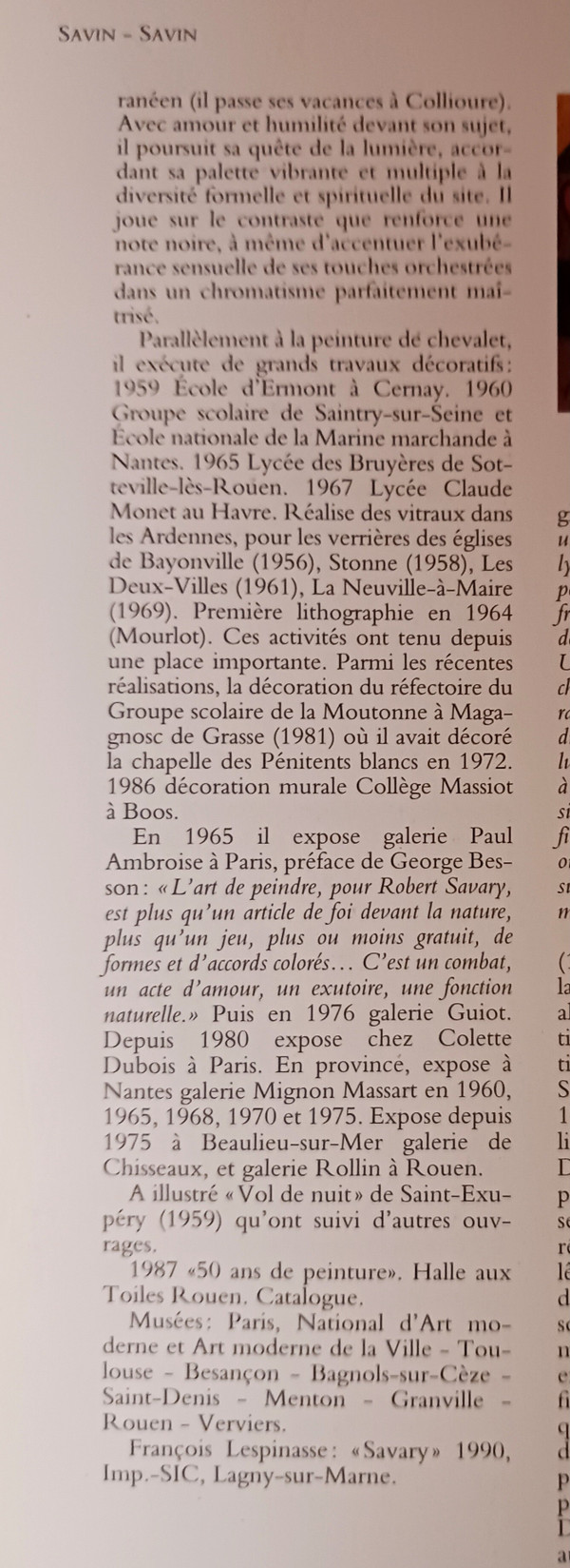 ROBERT SAVARY  