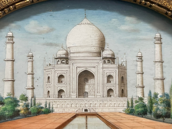 Miniature - View Of The Taj Mahal Agra In India Late 19th Century