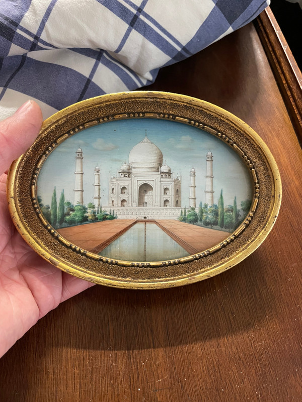 Miniature - View Of The Taj Mahal Agra In India Late 19th Century