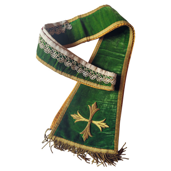 Embroidered stole from the late 19th century