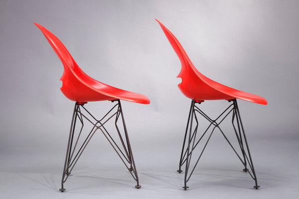 Set of four red seats