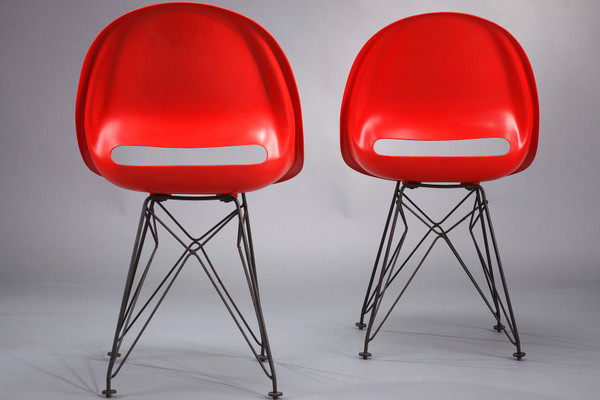 Set of four red seats