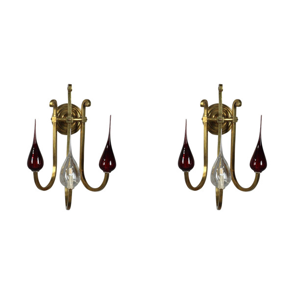 Applique en laiton doré d'époque Art déco