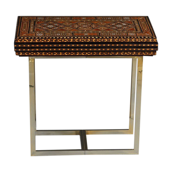 Game table with marquetry and inlay decoration, Syria, 19th century 