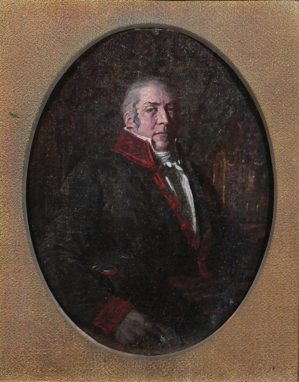 French school circa 1800, Portrait d'homme (préfet?), miniature painting