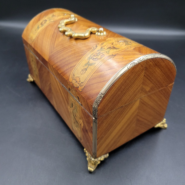 Antique Box French Jewelry Box Alph. Giroux Napoleon III 3 Victorian Wooden Box XIX Century marquetry