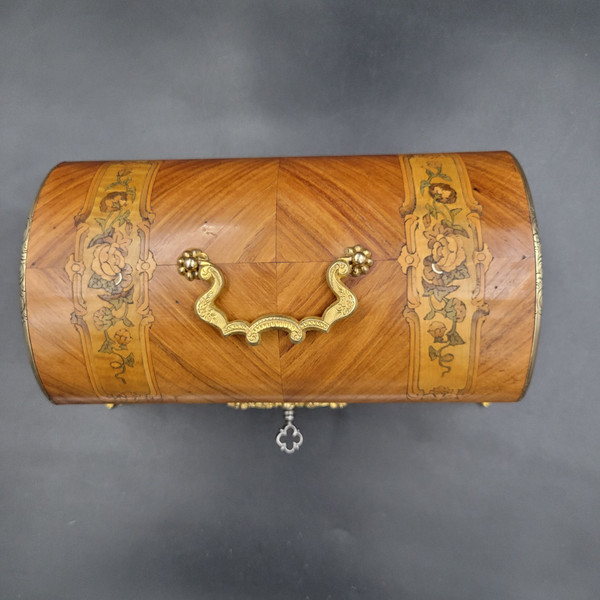 Antique Box French Jewelry Box Alph. Giroux Napoleon III 3 Victorian Wooden Box XIX Century marquetry