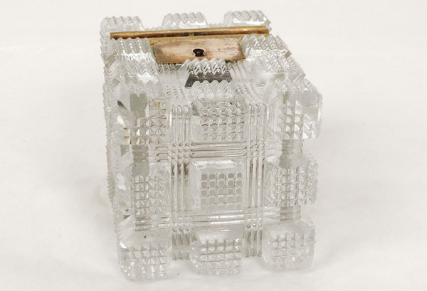 Small Box Box Cut Crystal Flowers Foliage Charles X 19th Century