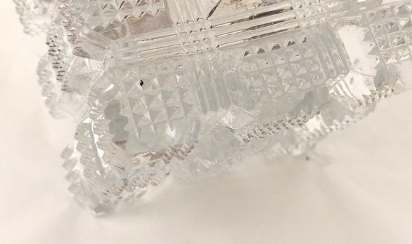 Small Box Box Cut Crystal Flowers Foliage Charles X 19th Century