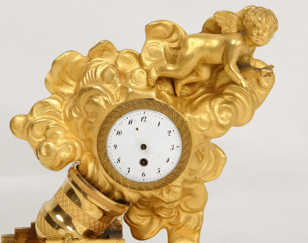 Gilt Bronze Clock Gare à La Bombe Charles Le Roy Directoire XVIIIth