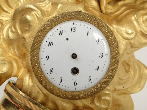 Gilt Bronze Clock Gare à La Bombe Charles Le Roy Directoire XVIIIth