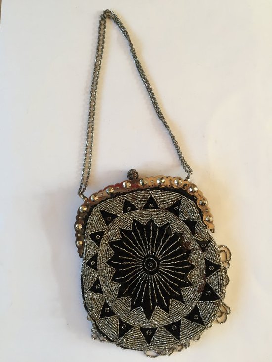 Chaplain or Prom Bag. XIXth. Clasp and Pearls In Steel Points.
