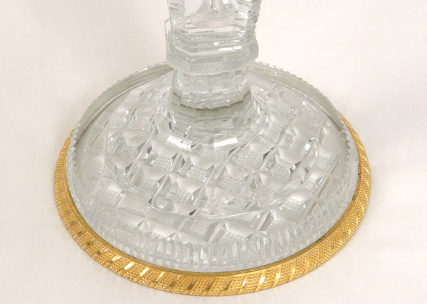 Miroir Table Glace Psyché Bronze Doré Cristallo-cérame Frileuse Empire XIXè