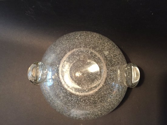 Bubble Glass Ball Vase. Art Deco.