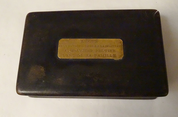 Boîte Corne Doublée Feuille Or Comte Paul De La Moussaye Bretagne XIXème