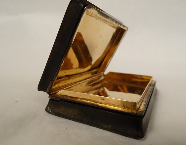 Boîte Corne Doublée Feuille Or Comte Paul De La Moussaye Bretagne XIXème