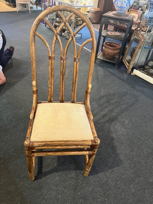 Suite of six chairs - Rattan - McGuire - Without Francisco - c. 1960