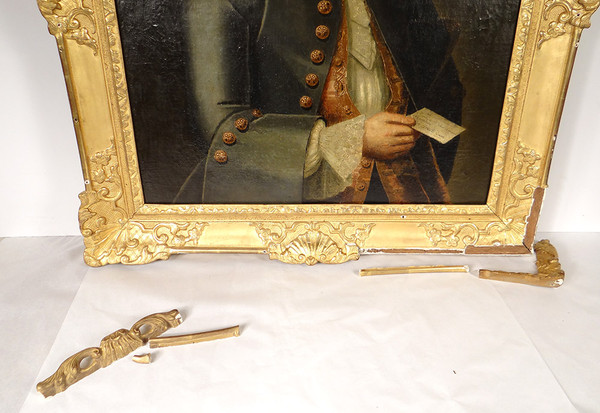 Paar HST Adelige Porträts General Lérivint Fleury Bedane Louis Tocqué 18.