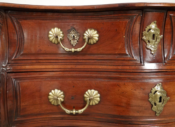 Commode Tombeau Bordelaise Louis XV Acajou Massif Cuba Bronze XVIIIè Siècle