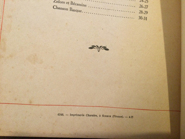 Les Chansons de BÉCASSINE 1927