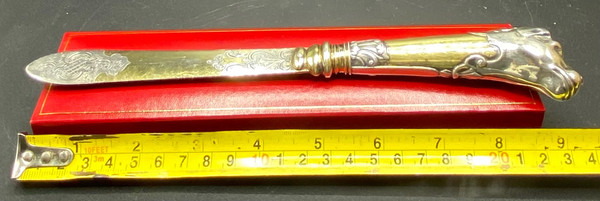 SILVER AND GOLD-PLATED PAPER CUTTER