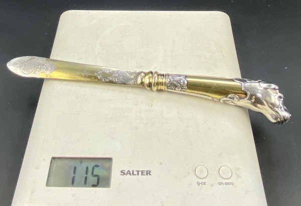 SILVER AND GOLD-PLATED PAPER CUTTER