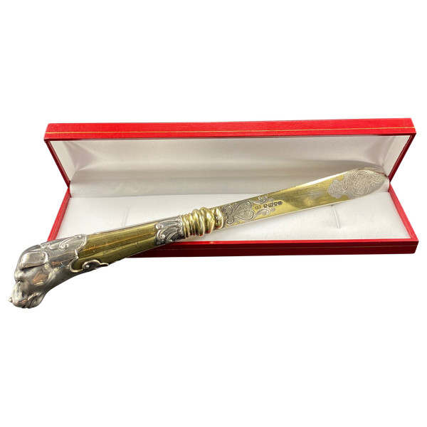 SILVER AND GOLD-PLATED PAPER CUTTER
