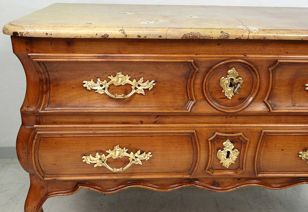 Commode Louis XV Sauteuse Provençale Merisier Sculpté Marbre XVIIIè