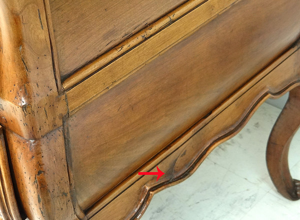 Commode Louis XV Sauteuse Provençale Merisier Sculpté Marbre XVIIIè