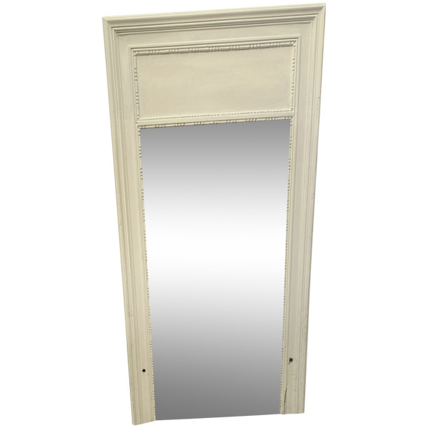 Louis XVI style mirror in wood and patinated stucco XX century
