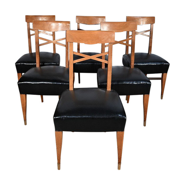 Suite of 6 Art Deco chairs - 1940