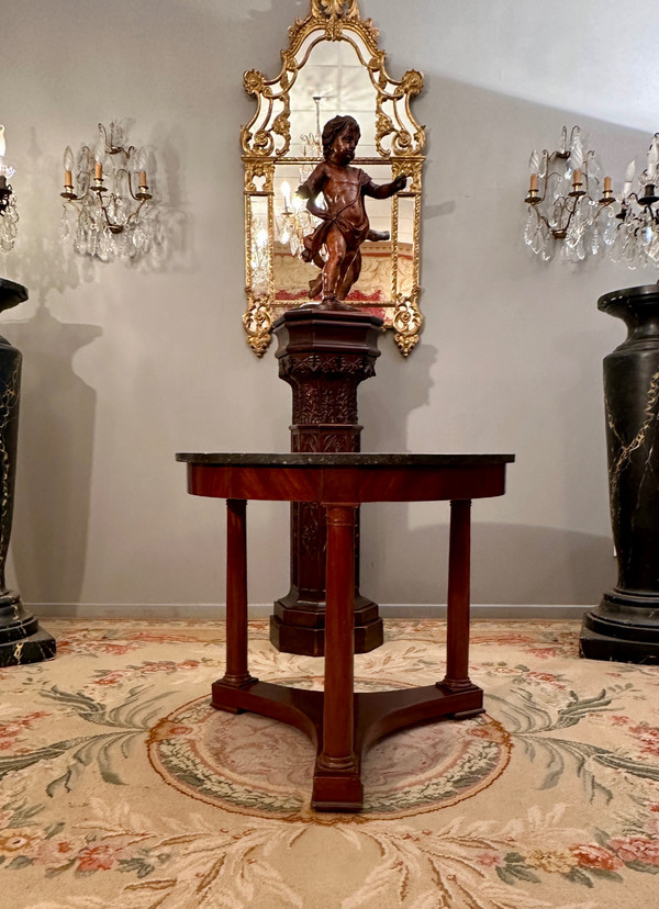 Gueridon Tripode En Acajou d'Epoque Empire Vers 1810