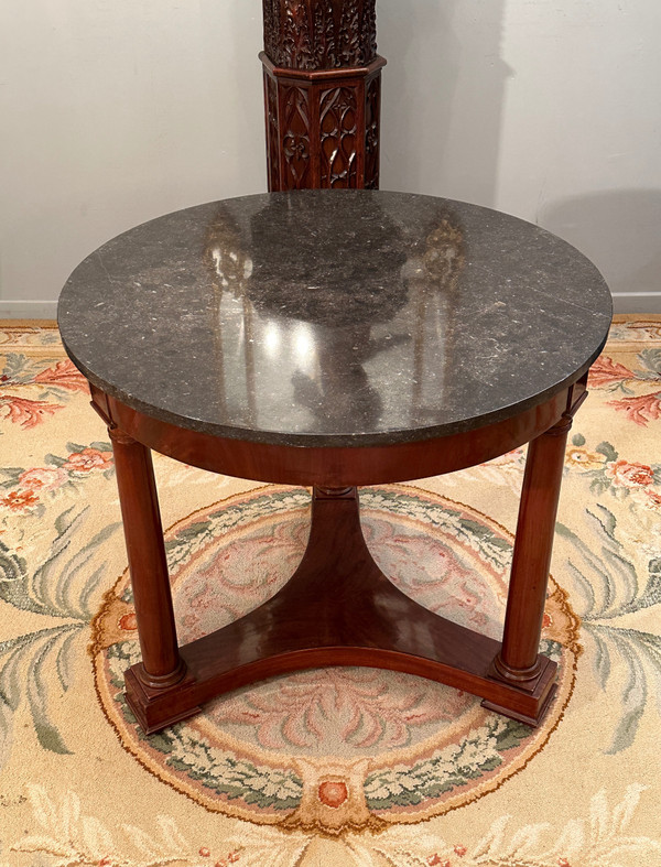 Gueridon Tripode En Acajou d'Epoque Empire Vers 1810