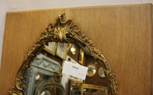 Pair Of Rectangular Mirrors, Wood And Gold, Rococo Style 48 X 58 Cm