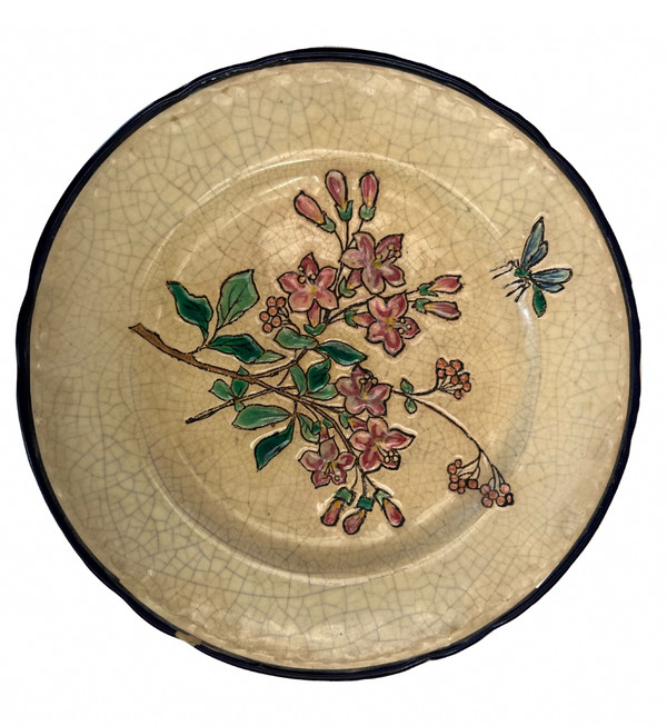 Japanese enamel dessert plate service