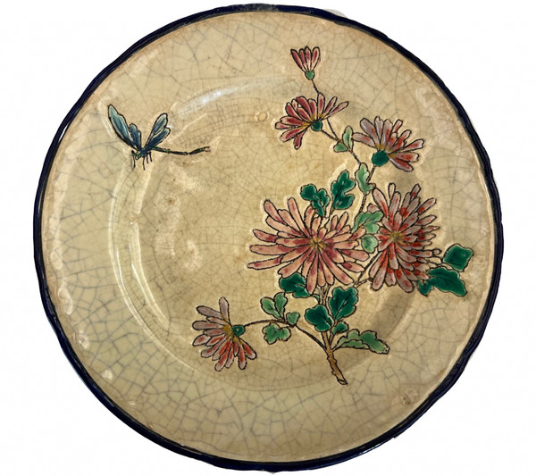 Japanese enamel dessert plate service