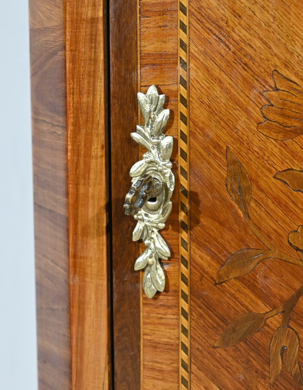 Small Rosewood display case, Transition Louis XV/Louis XVI style - Early 20th century