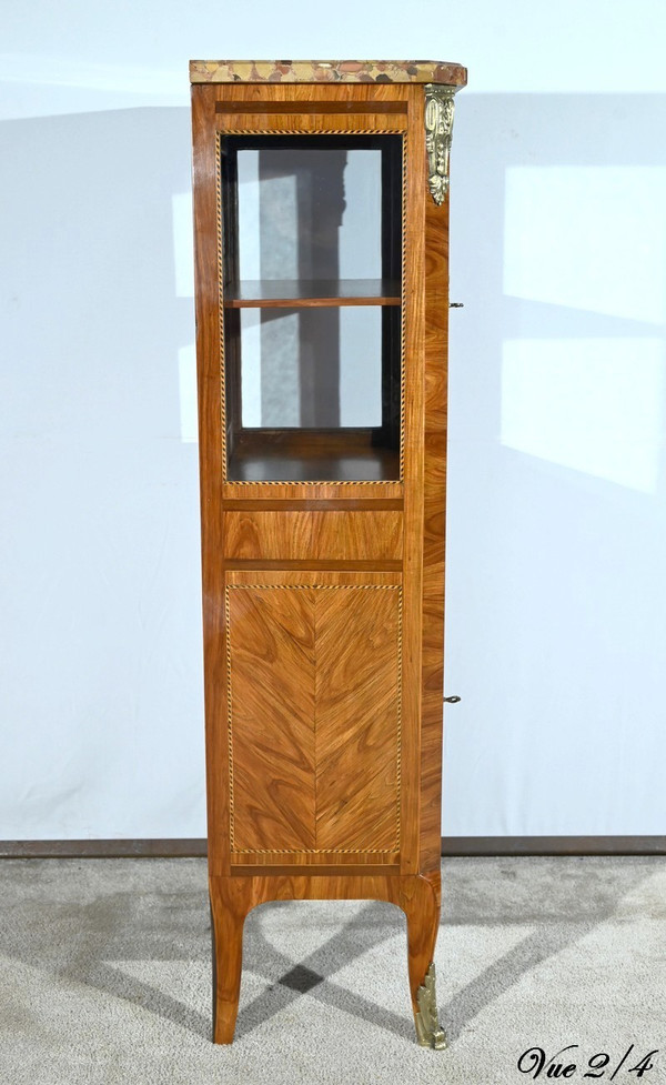 Small Rosewood display case, Transition Louis XV/Louis XVI style - Early 20th century