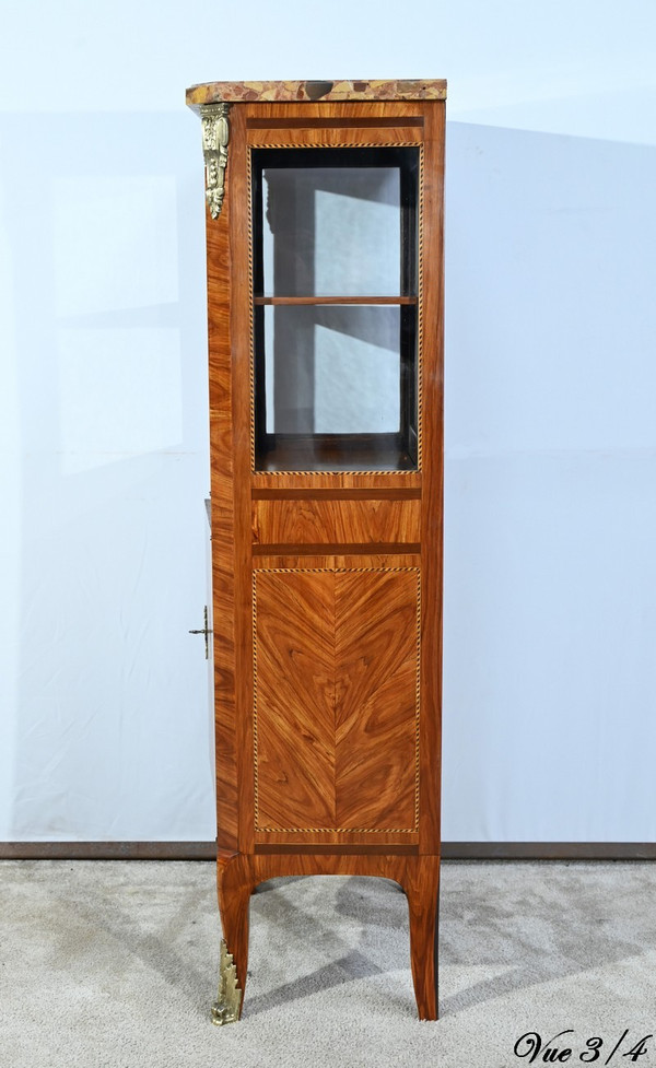 Small Rosewood display case, Transition Louis XV/Louis XVI style - Early 20th century