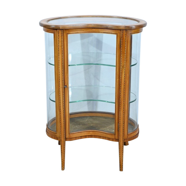 Petite Vitrine Rognon en Acajou Jaune – 1910