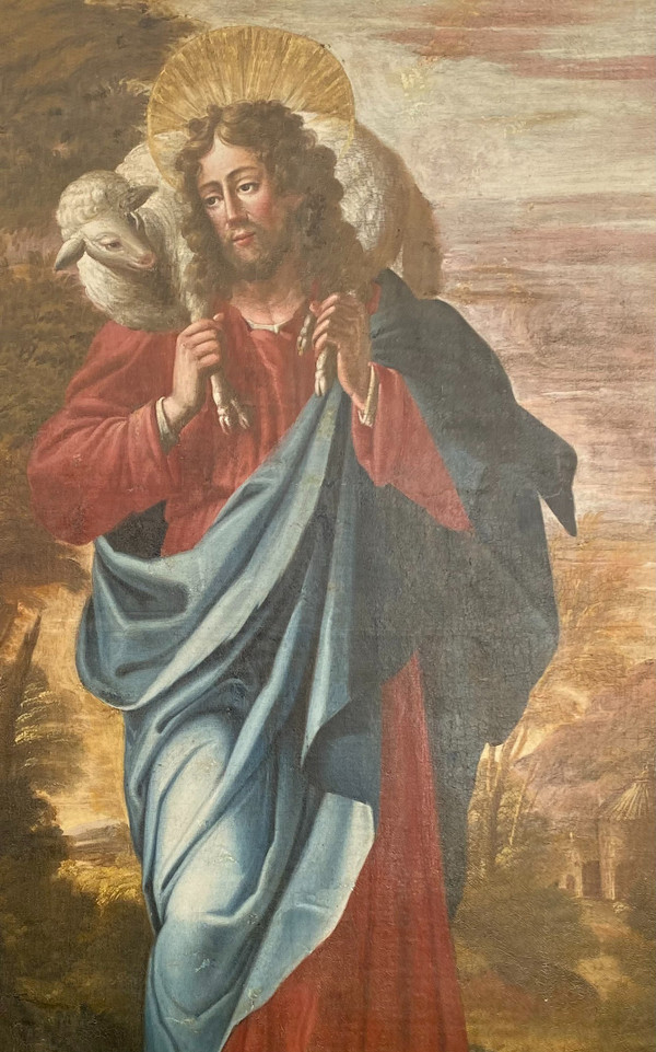 Quadro molto grande, Il Buon Pastore, altezza 182 cm
