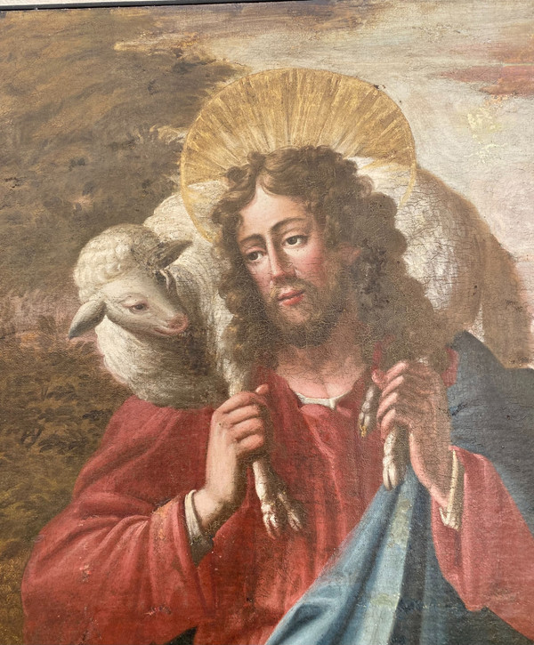Quadro molto grande, Il Buon Pastore, altezza 182 cm