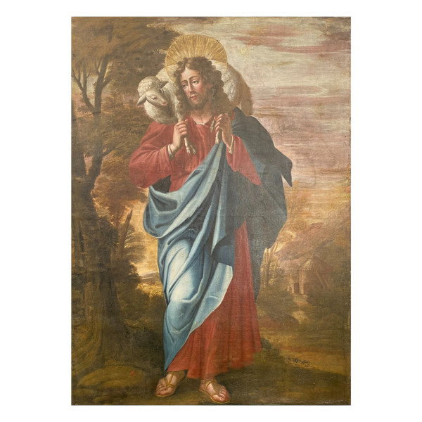 Quadro molto grande, Il Buon Pastore, altezza 182 cm