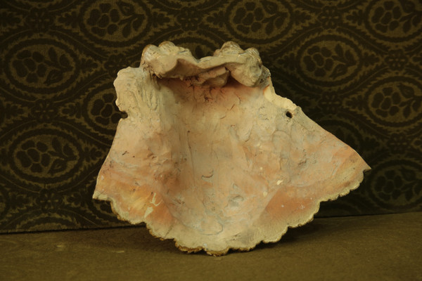 Tête d’ange en terre cuite dorée, XVIIIème siècle